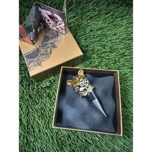 Jay Strongwater Leopard Wine Stopper